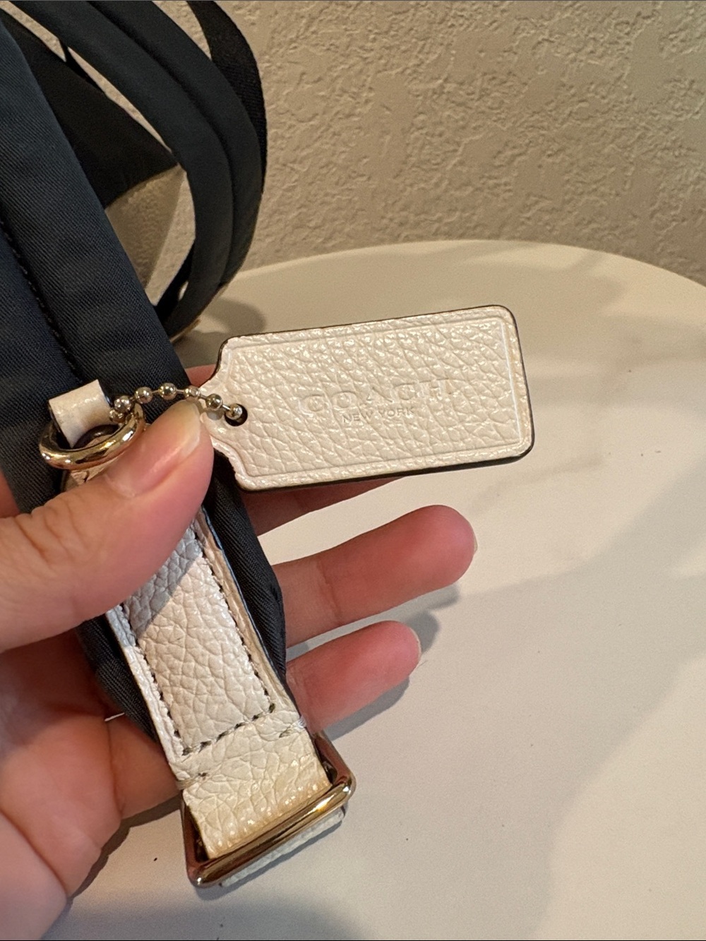 Coach Cream Pebbled Leather Mini Backpack with Gold Hardware - Picture 8 of 14